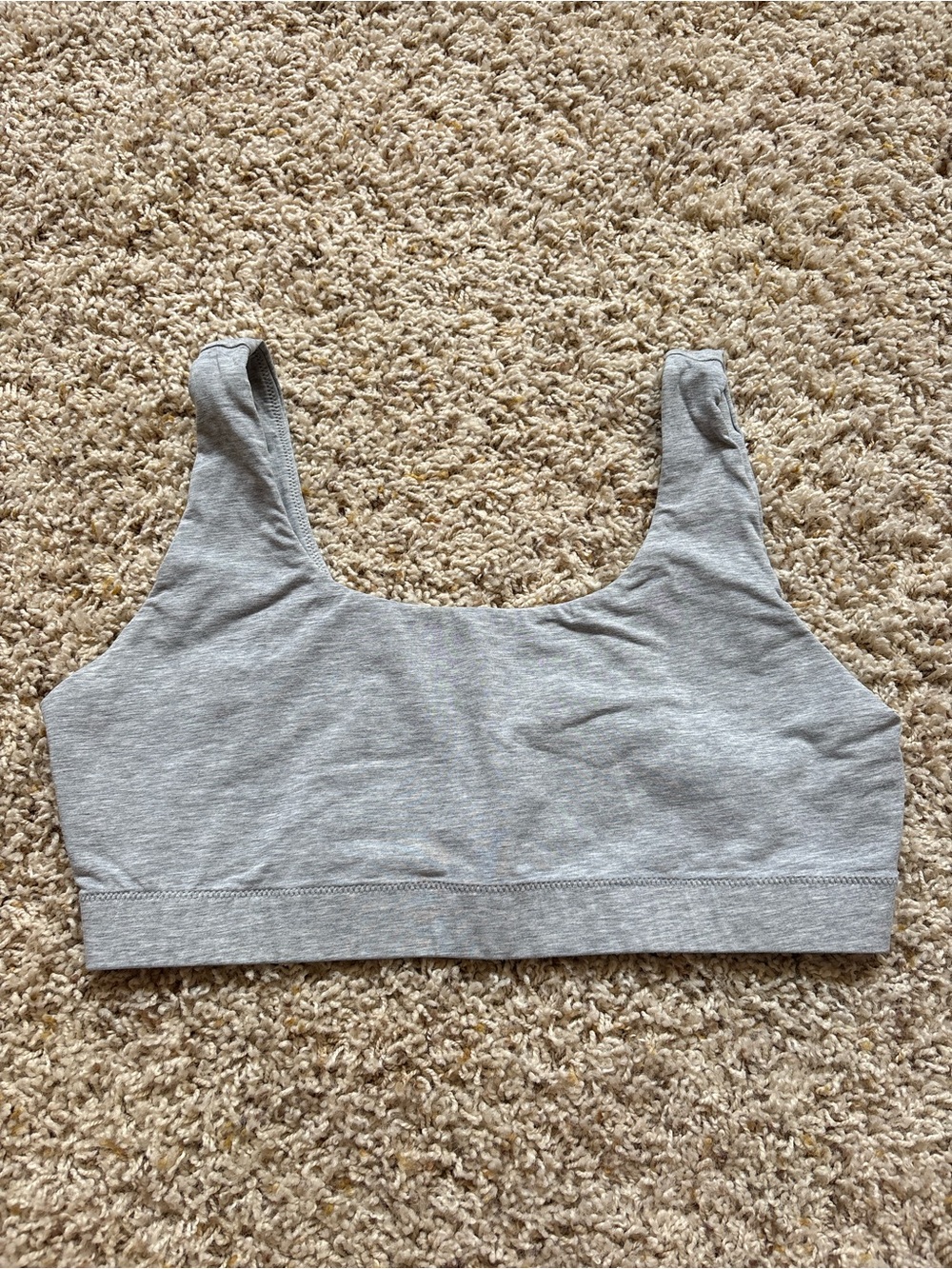 Everlane Gray Cotton Sports Bra Sz M